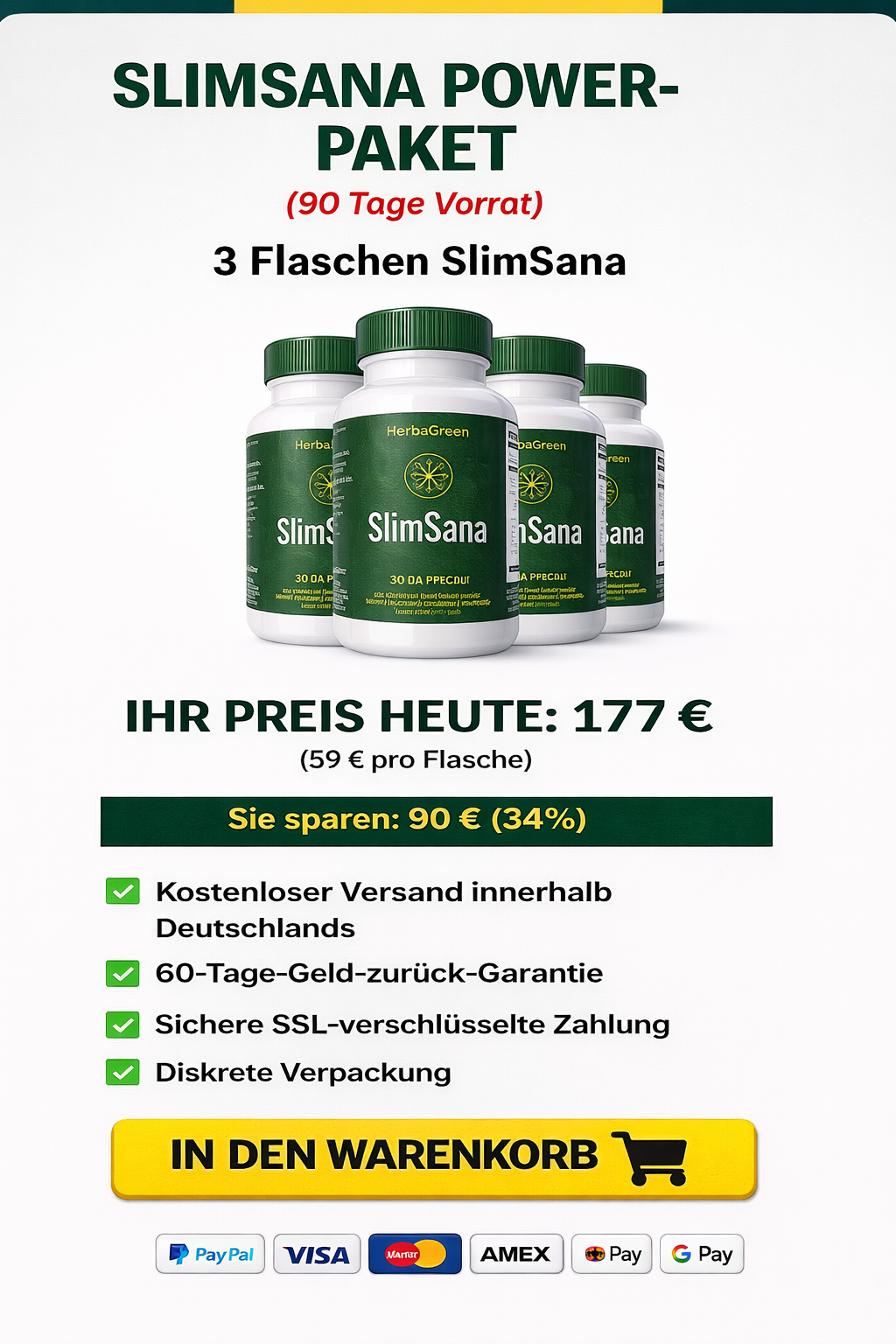 slimsana 3 Bottle Price